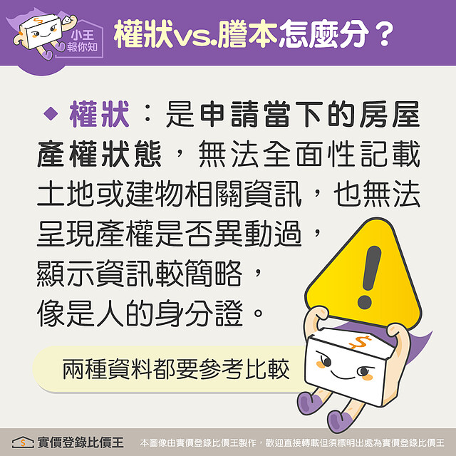 如何區分權狀和謄本?
